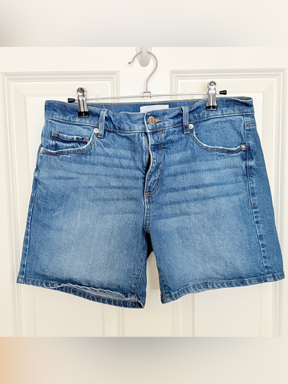 LOFT Light Blue Washed Denim Shorts